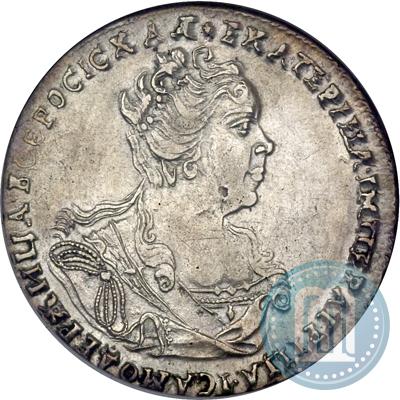 Picture Poltina 1727 year  "Moscow type, portrait turned to the right"