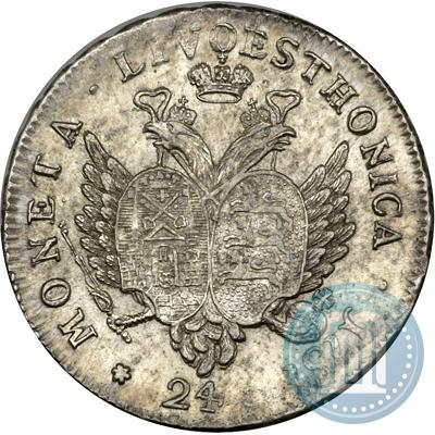 Picture 24 kopecks 1757 year  "For Livonia"
