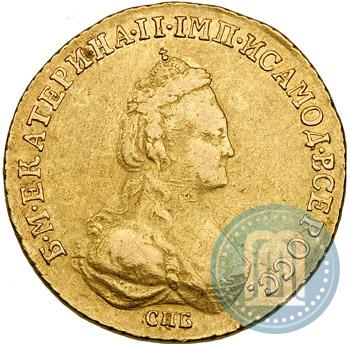 Фото 5 рублей 1784 года СПБ 