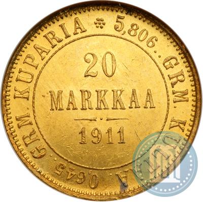 Picture 20 markkaa 1911 year L 