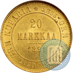 Picture 20 markkaa 1891 year L 