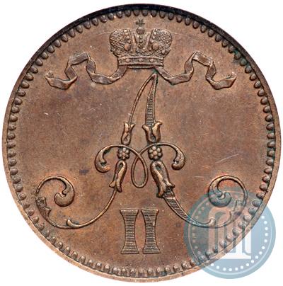 Picture 5 pennia 1865 year  