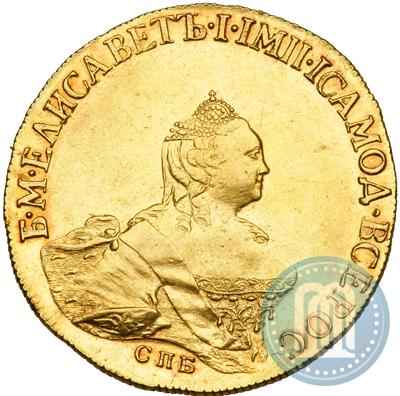 Picture 10 roubles 1757 year СПБ "Portrait by B. Scott"