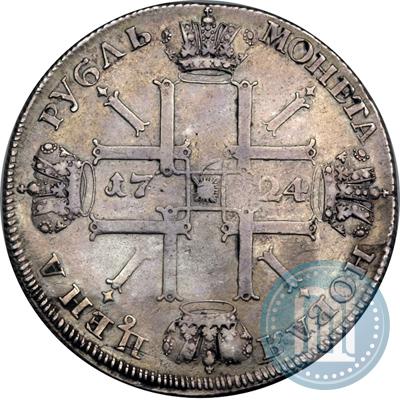 Picture 1 rouble 1724 year СПБ "Sun rouble, portrait in armour"
