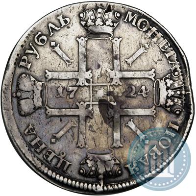 Picture 1 rouble 1724 year СПБ "Sun rouble, portrait in armour"