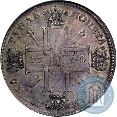 Picture 1 rouble 1725 year СПБ "Sun rouble, portrait with shoulder straps"
