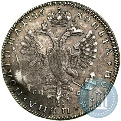 Фото Полтина 1726 года СПБ "Петербургский тип, портрет влево"