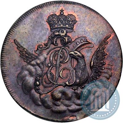 Picture 1 kopeck 1755 year  "Eagle in the clouds. Pattern"