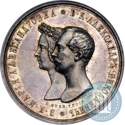 Picture Medal 1841 year H. GUBE. FECIT "In the memory of the wedding of the crown prince"