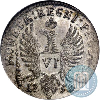 Фото 6 грошей 1759 года  