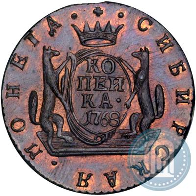 Фото 1 копейка 1768 года КМ 