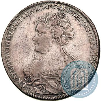 Picture 1 rouble 1726 year СПБ "Petersburg type, portrait turned to the left"