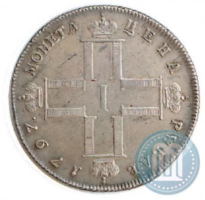 Фото 1 рубль 1797 года СМ-ФЦ "Утяжеленный"