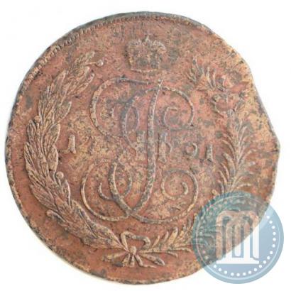 Фото 5 копеек 1791 года ЕМ "Павловский перечекан"