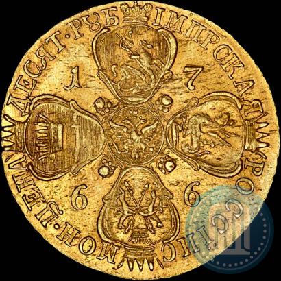 Picture 10 roubles 1766 year СПБ 