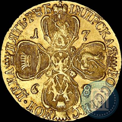 Фото 5 рублей 1768 года СПБ 