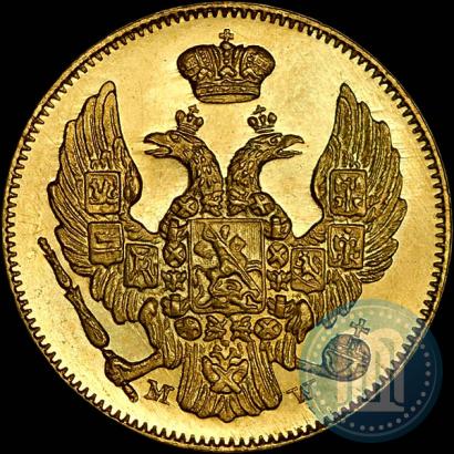 Фото 3 рубля - 20 злотых 1840 года MW 