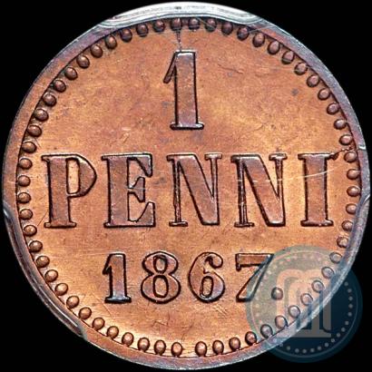 Фото 1 пенни 1867 года  