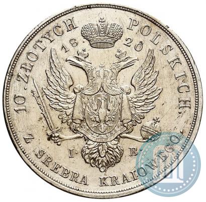 Picture 10 złotych 1820 year IB 