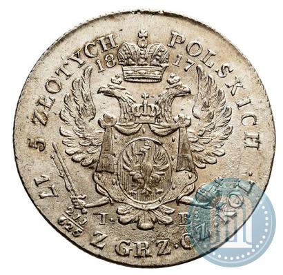 Фото 5 злотых 1817 года IB 