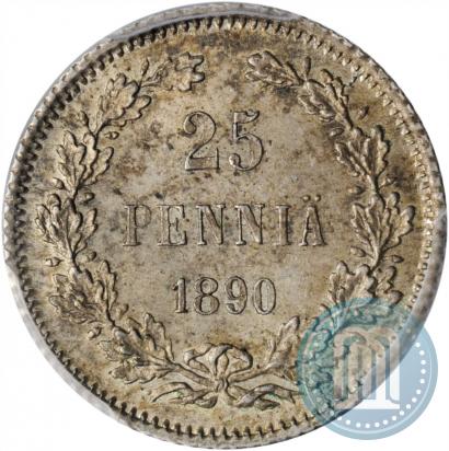 Picture 25 pennia 1890 year L 