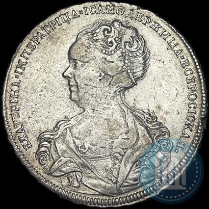 Picture 1 rouble 1725 year  "Petersburg type, portrait turned to the left"