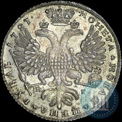 Picture 1 rouble 1727 year СПБ "Petersburg type, portrait turned to the right"