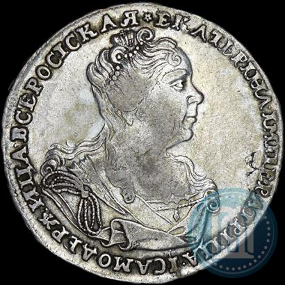 Picture Poltina 1727 year  "Moscow type, portrait turned to the right"