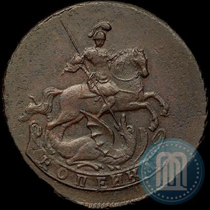 Picture 1 kopeck 1758 year  