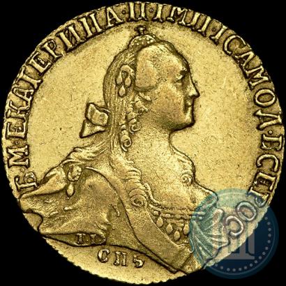 Фото 10 рублей 1766 года СПБ 