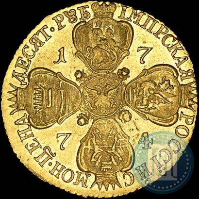 Picture 10 roubles 1774 year СПБ 