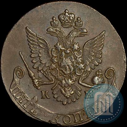 Фото 5 копеек 1781 года КМ 