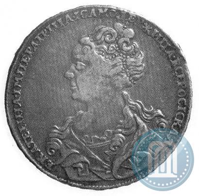 Picture 1 rouble 1726 year  "Moscow type, portrait turned to the left"