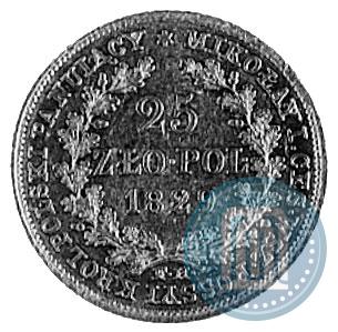 Фото 25 злотых 1829 года FH 