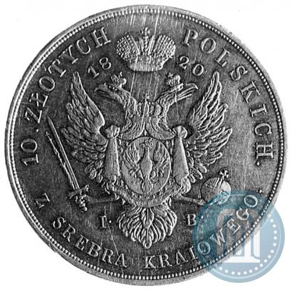 Picture 10 złotych 1820 year IB 