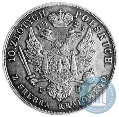 Picture 10 złotych 1823 year IB 