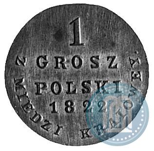 Picture 1 grosz 1822 year IB "Z MIEDZI KRAIOWEY"