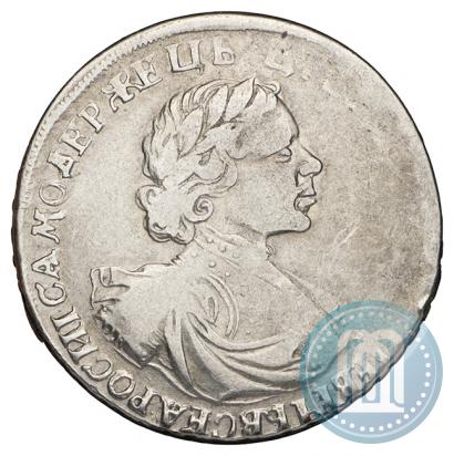 Фото 1 рубль 1719 года OK "Портрет в латах"