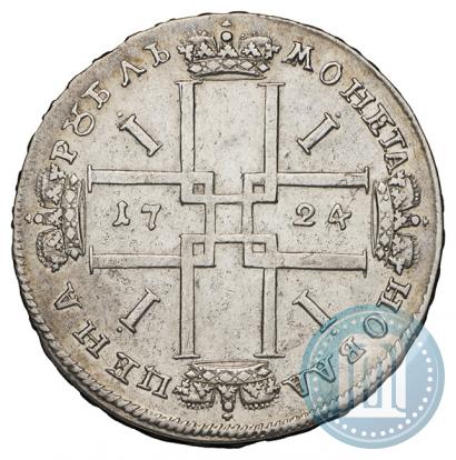 Фото 1 рубль 1724 года  "Портрет в античных доспехах"