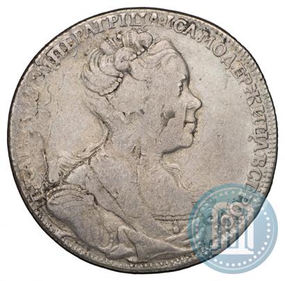Фото 1 рубль 1726 года СПБ "Петербургский тип, портрет вправо"