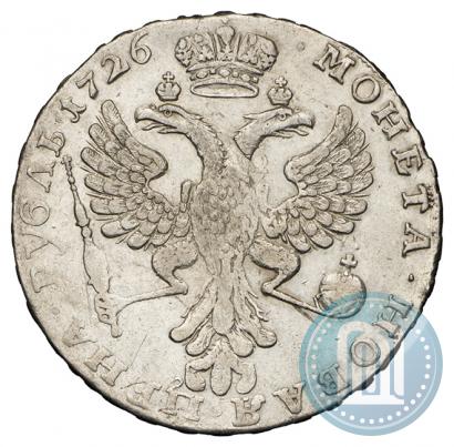 Picture 1 rouble 1726 year  "Moscow type, portrait turned to the left"