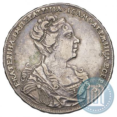 Фото 1 рубль 1726 года  "Московский тип, портрет вправо"