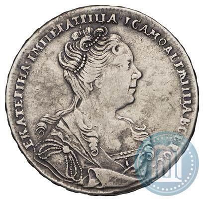 Picture 1 rouble 1727 year  "Moscow type, portrait turned to the right"