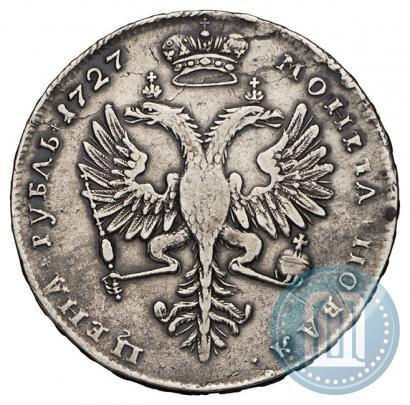 Picture 1 rouble 1727 year  "Moscow type, portrait turned to the right"
