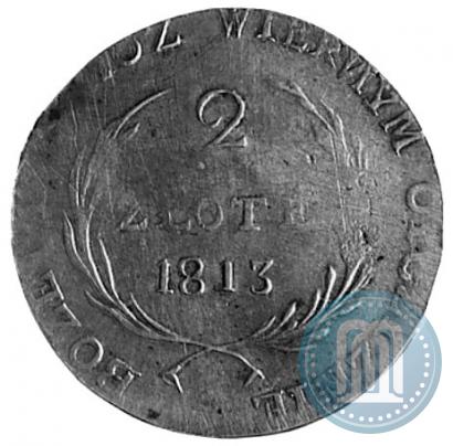 Фото 2 злотых 1813 года  