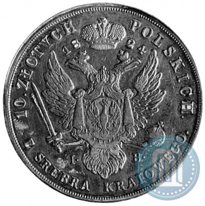 Picture 10 złotych 1824 year IB 