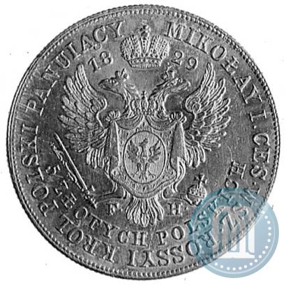 Picture 5 złotych 1829 year FH 