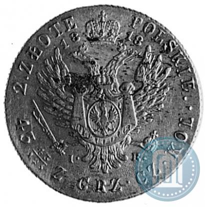 Фото 2 злотых 1818 года IB 