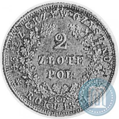 Picture 2 złote 1831 year KG "Polish uprising"