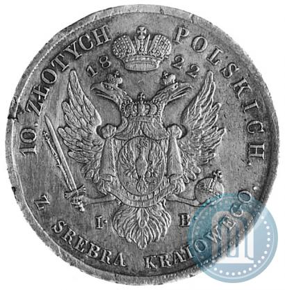 Picture 10 złotych 1822 year IB 